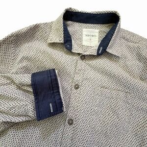 Koton Smart Button Up Long Sleeve Shirt Slim Fit Mens Small Casual All Over Bugs